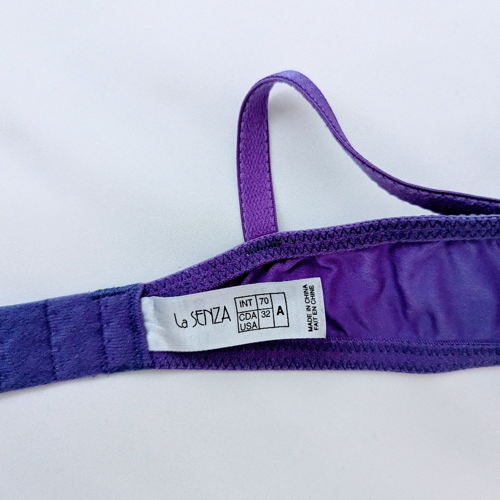 La Senza Purple Push-Up Bra with Decorative Accent - Picture 7 of 7